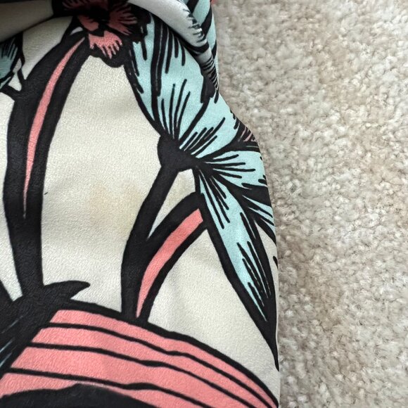 TOV Los Angeles Wide Leg Boho Floral Print Crop Pull On Pants 38 / S - Picture 12 of 14